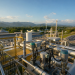 Equipamentos e sensores industriais representando soluções digitais para eficiência energética em fábricas